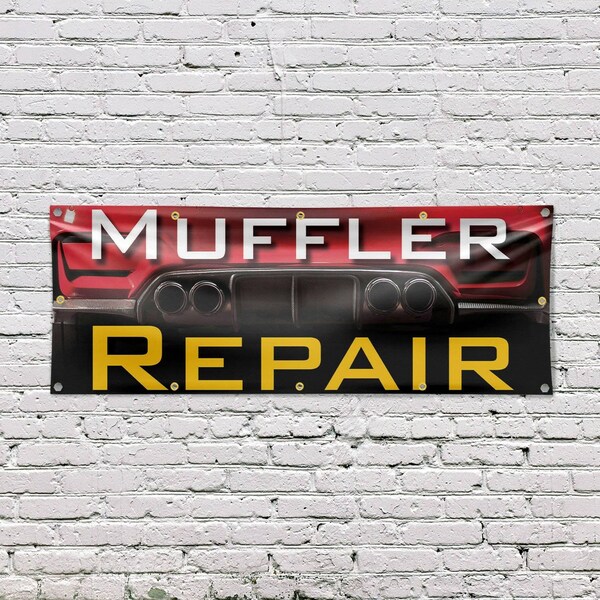 Signmission Muffler Repair, 48 Inch x 120 Inch, Vinyl Banner - B-120-30744