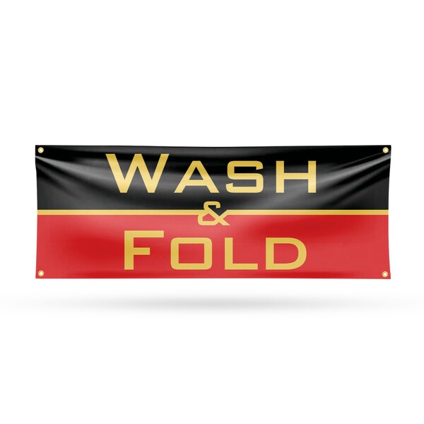 Signmission Wash and Fold, 18 Inch x 48 Inch, Vinyl Banner - B-30920