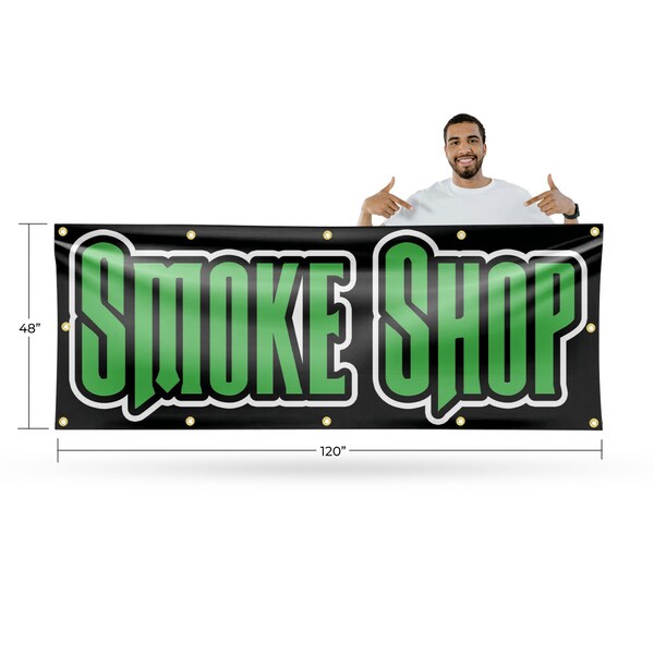 Signmission Smoke Shop, 48 Inch x 120 Inch, Vinyl Banner - B-120-30860