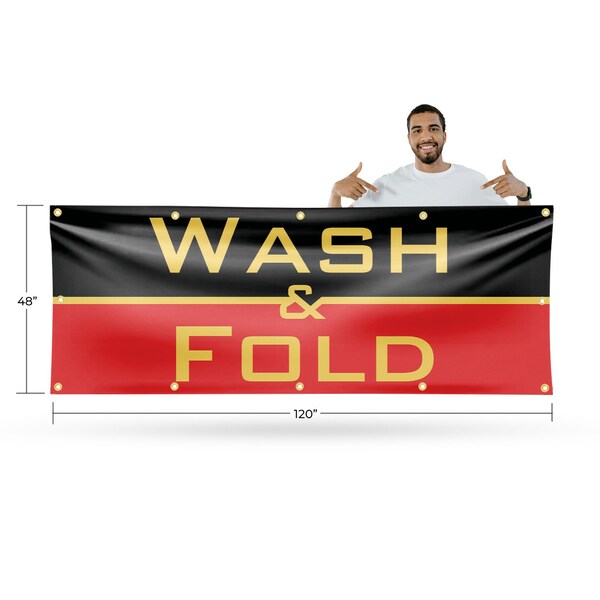 Signmission Wash and Fold, 48 Inch x 120 Inch, Vinyl Banner - B-120-30920
