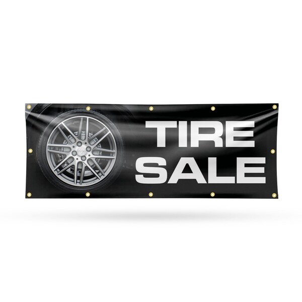 Signmission Tire Sale, 48 Inch x 120 Inch, Vinyl Banner - B-120-30891