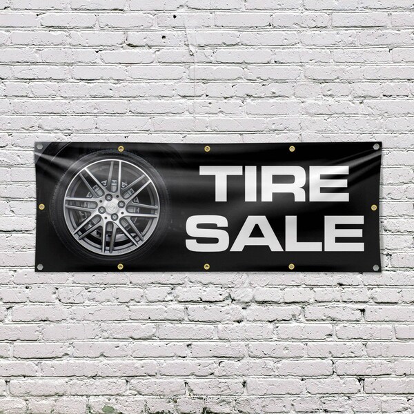 Signmission Tire Sale, 48 Inch x 120 Inch, Vinyl Banner - B-120-30891