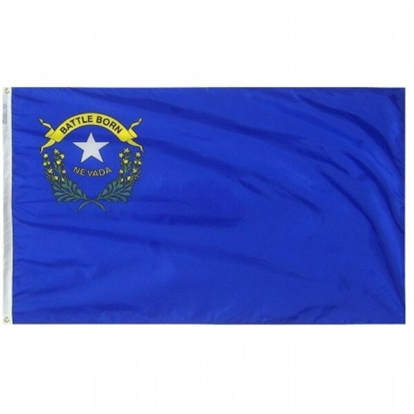 Ss Collectibles Nyl-Glo Nevada Flag - 3 ft. x 5 ft. - Blue and Silver - SS3325139