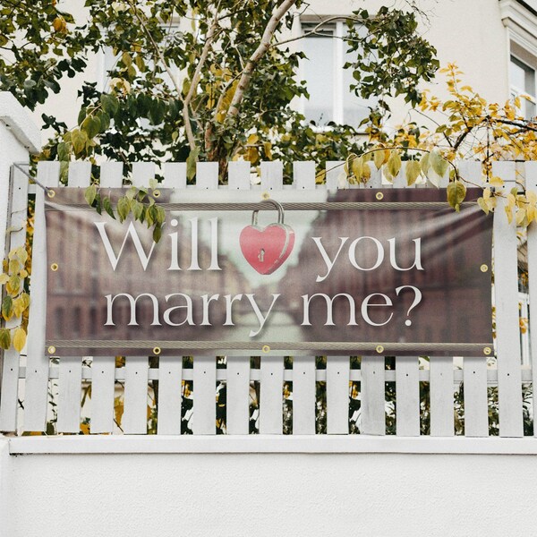 Signmission Will You Marry Me, 48 Inch x 120 Inch, Vinyl Banner - B-120-30943