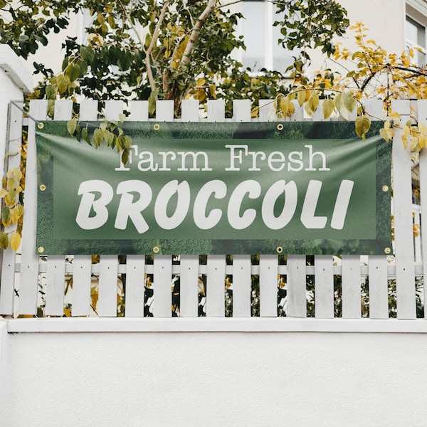 Signmission Farm Fresh Broccoli, 36 Inch x 96 Inch, Vinyl Banner - B-96-30581