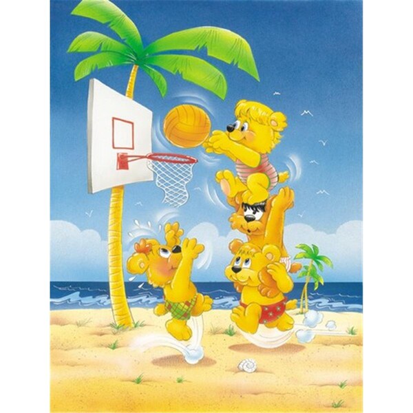 Patioplus Bears Playing Basketball Flag Garden Size - PA254294
