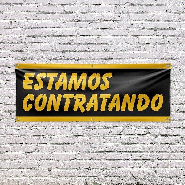 Signmission Estamos Contratando, 24 Inch x 72 Inch, Vinyl Banner - B-72-30563