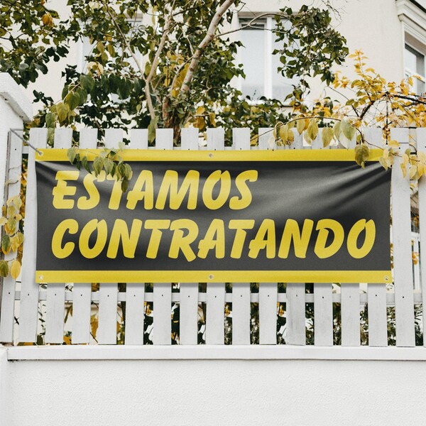 Signmission Estamos Contratando, 24 Inch x 72 Inch, Vinyl Banner - B-72-30563