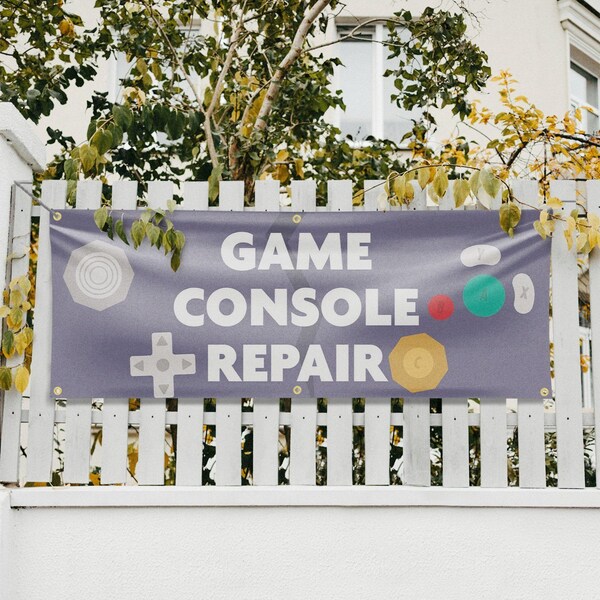 Signmission Game Console Repair, 24 Inch x 72 Inch, Vinyl Banner - B-72-30667
