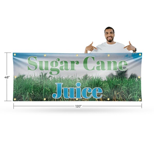 Signmission Sugar Cane Juice, 48 Inch x 120 Inch, Vinyl Banner - B-120-30871