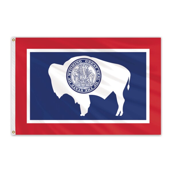 Global Flags Unlimited Wyoming Outdoor Nylon Flag 4'x6' - 200739