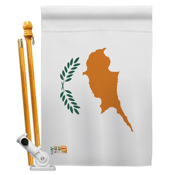 Cosa 28 x 40 in. Cyprus Flags of the World Nationality Impressions Decorative Vertical House Flag Set - CO4122944