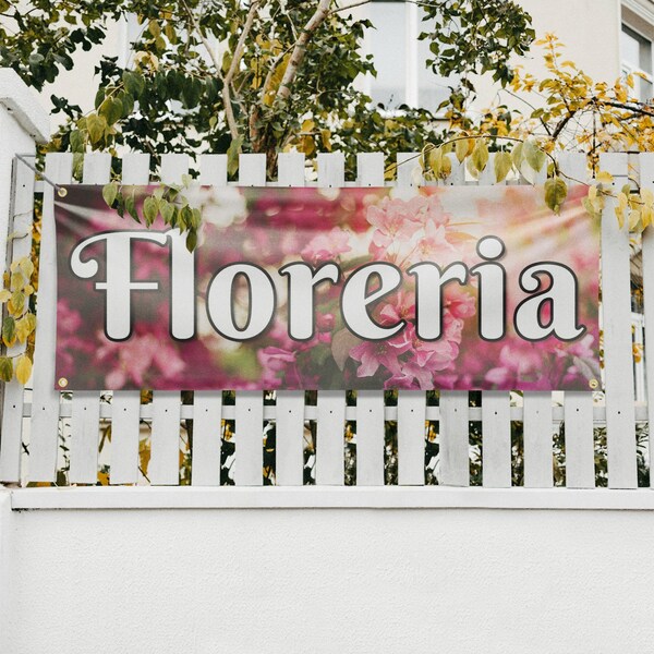 Signmission Floreria, 18 Inch x 48 Inch, Vinyl Banner - B-30636