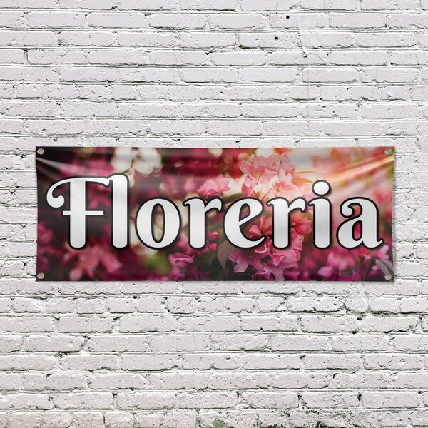 Signmission Floreria, 18 Inch x 48 Inch, Vinyl Banner - B-30636