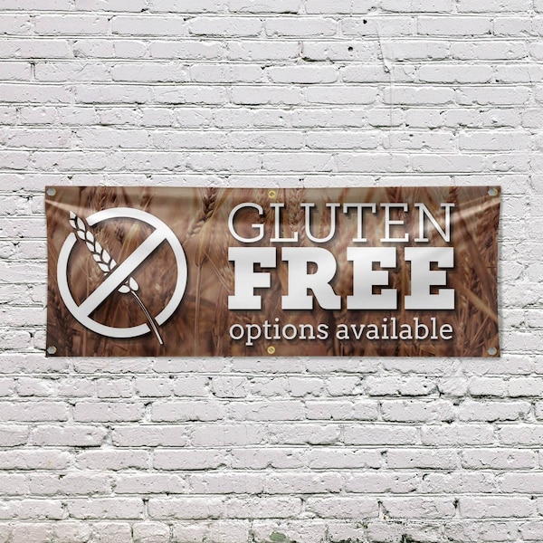 Signmission Gluten Free Options Available, 24 Inch x 72 Inch, Vinyl Banner - B-72-30672