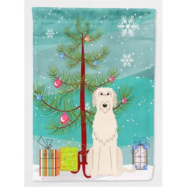 Patioplus Merry Christmas Tree Irish Wolfhound Flag Garden Size - PA951043