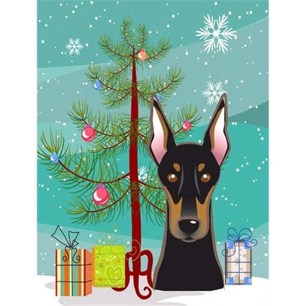 Patioplus Christmas Tree And Doberman Flag Garden Size - PA632643