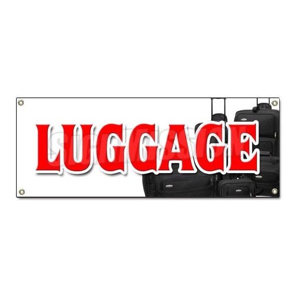 Signmission LUGGAGE BANNER SIGN designer name brands leather discount handbags sale - B-LUGGAGE