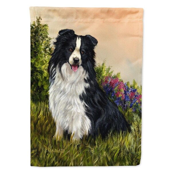 Carolines Treasures 28 x 0.01 x 40 in. Border Collie Simplicity Canvas House Flag - PPP3031CHF