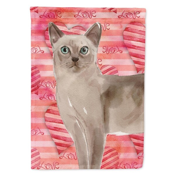Carolines Treasures Tonkinese Cat Love Flag Canvas House Size - CK3056CHF