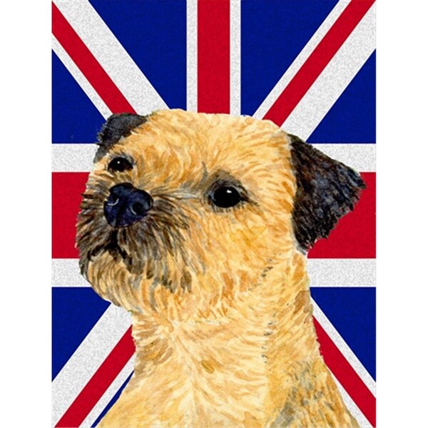 Patioplus Border Terrier With English Union Jack British Flag Flag Garden Size - PA247991