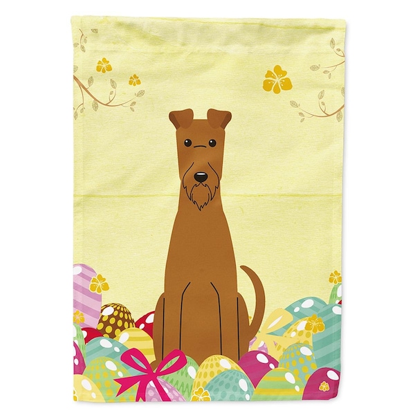 Carolines Treasures Easter Eggs Irish Terrier Flag Canvas House Size - BB6062CHF