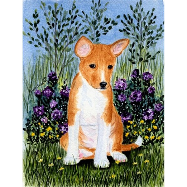 Carolines Treasures Basenji Flag Canvas - House Size - SS8108CHF