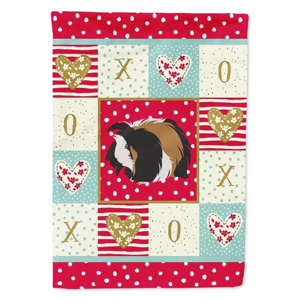 Carolines Treasures 11 x 0.01 x 15 in. Sheba Guinea Pig Love Garden Flag - CK5433GF
