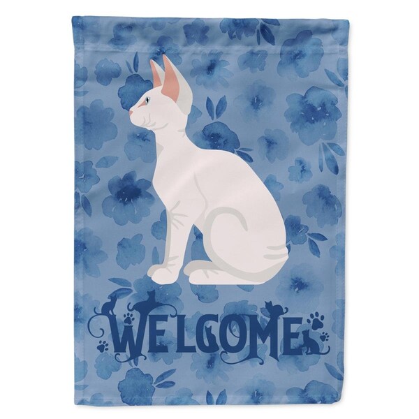 Carolines Treasures 28 x 0.01 x 40 in. Sphynx No.3 Cat Welcome Flag Canvas House Size - CK5068CHF