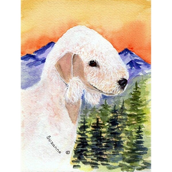 Carolines Treasures Bedlington Terrier Flag Canvas - House Size - SS8158CHF