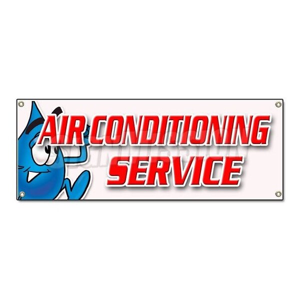 Signmission AIR CONDITIONING SERVICE BANNER SIGN ac cooling technician air cold maintenance - B-AIR CONDITIONING SERVICE