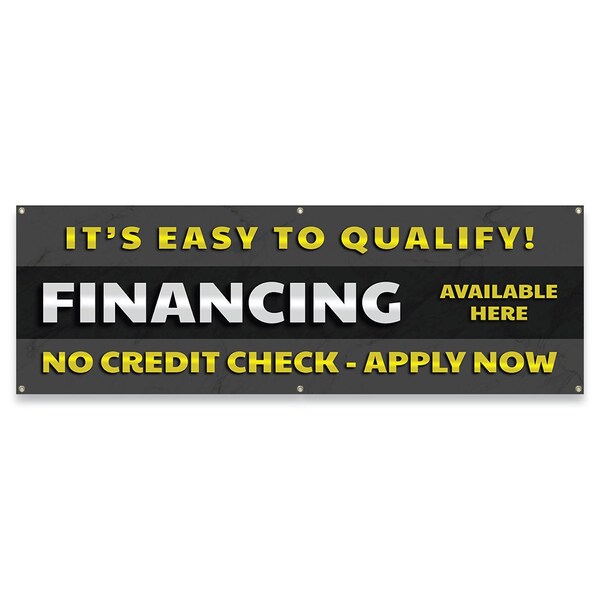 Signmission Financing Available Here No Credit Check Apply Now Banner Concession Stand Food Truck Single Sided - B-72-30058