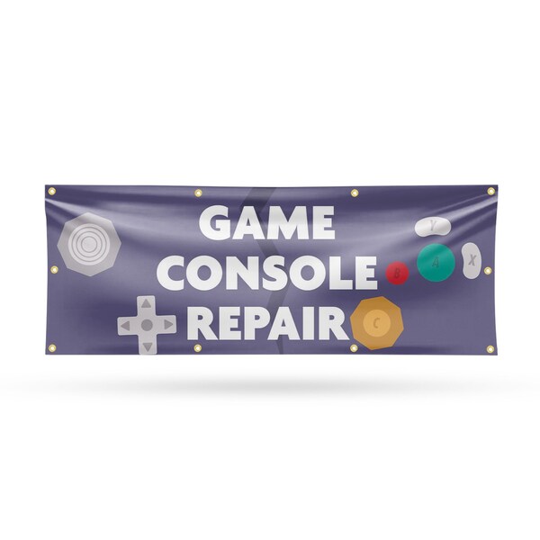 Signmission Game Console Repair, 36 Inch x 96 Inch, Vinyl Banner - B-96-30667
