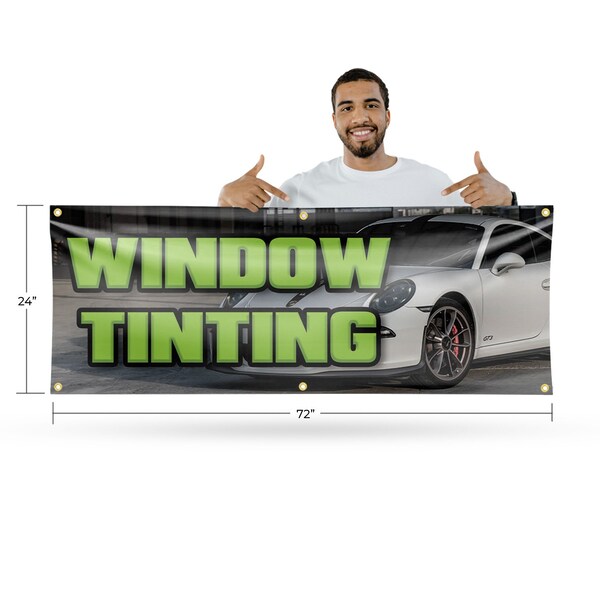 Signmission Window Tinting, 24 Inch x 72 Inch, Vinyl Banner - B-72-30945