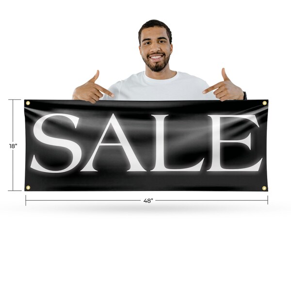 Signmission Sale, 18 Inch x 48 Inch, Vinyl Banner - B-30847
