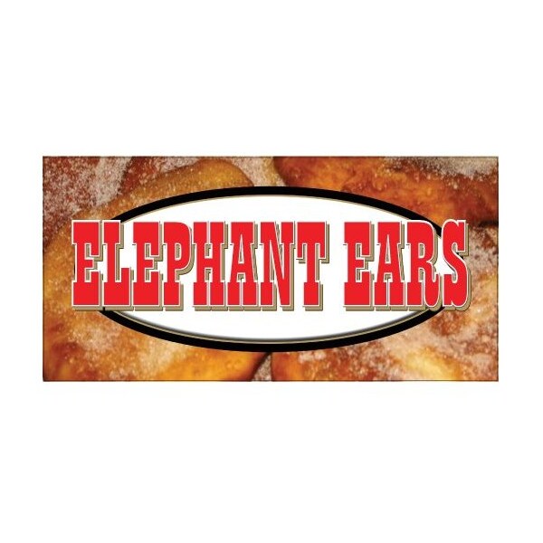 Signmission ELEPHANT EARS BANNER SIGN concessions signs ear crispy hot fresh snack snak - B-ELEPHANT EARS