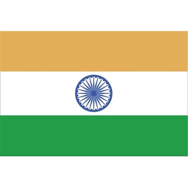 Ss Collectibles 5 ft. X 8 ft. Nyl-Glo India Flag - SS2754587