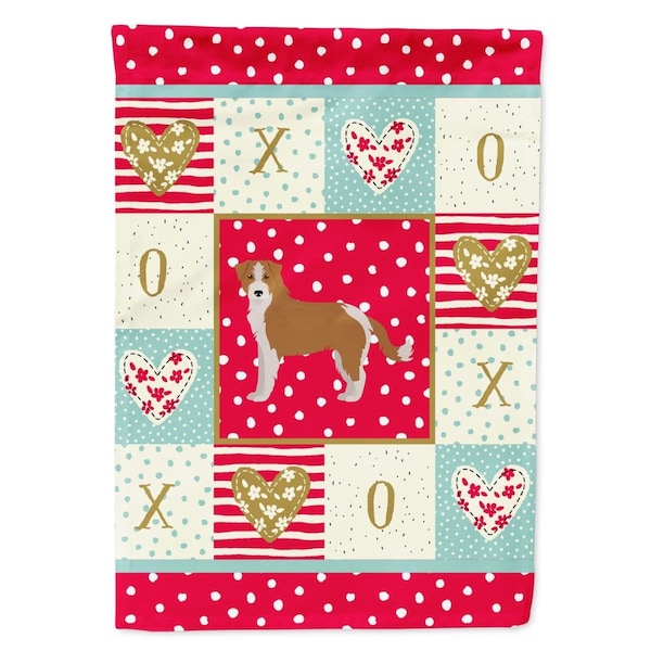 Carolines Treasures 28 x 0.01 x 40 in. Kromfohrlander Love Canvas House Flag - CK5854CHF