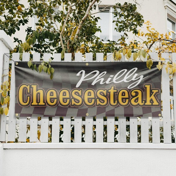 Signmission Philly Cheesesteak, 24 Inch x 72 Inch, Vinyl Banner - B-72-30786