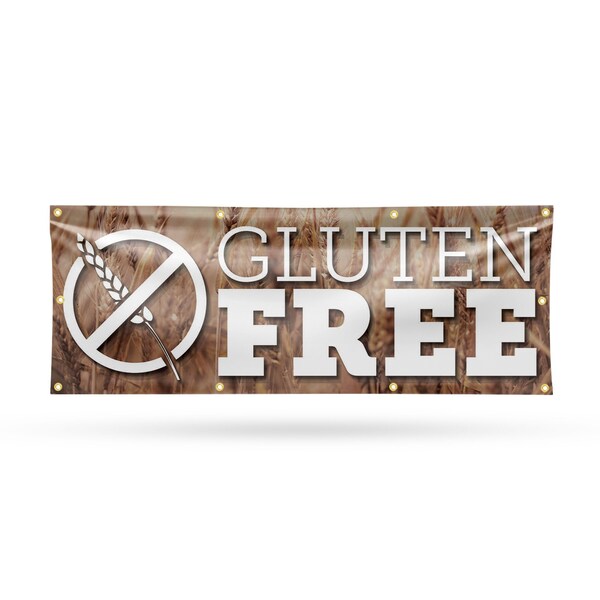 Signmission Gluten Free, 36 Inch x 96 Inch, Vinyl Banner - B-96-30671