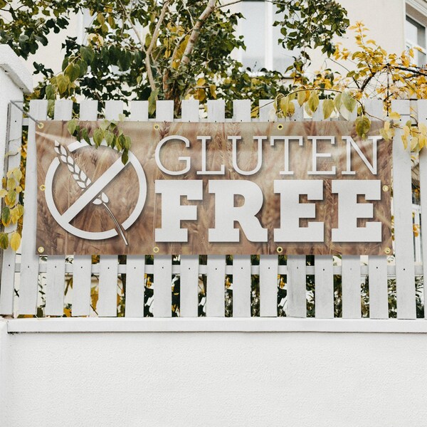 Signmission Gluten Free, 36 Inch x 96 Inch, Vinyl Banner - B-96-30671