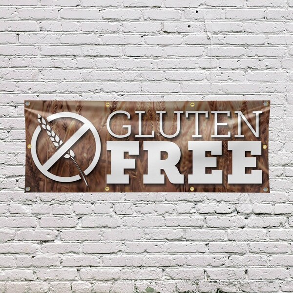 Signmission Gluten Free, 36 Inch x 96 Inch, Vinyl Banner - B-96-30671