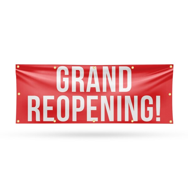 Signmission Grand Reopening, 48 Inch x 120 Inch, Vinyl Banner - B-120-30678