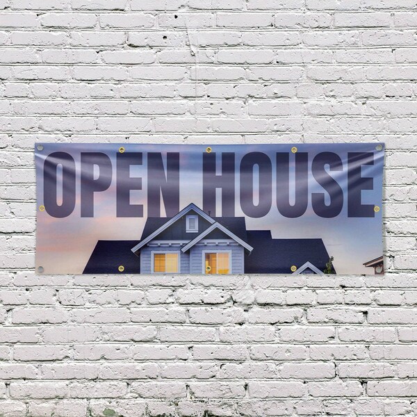 Signmission Open House, 48 Inch x 120 Inch, Vinyl Banner - B-120-30771