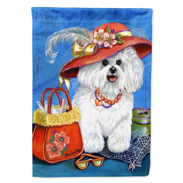 Patioplus 11 x 0.01 x 15 in. Bichon Frise Mademoiselle Garden Flag - PA2553230