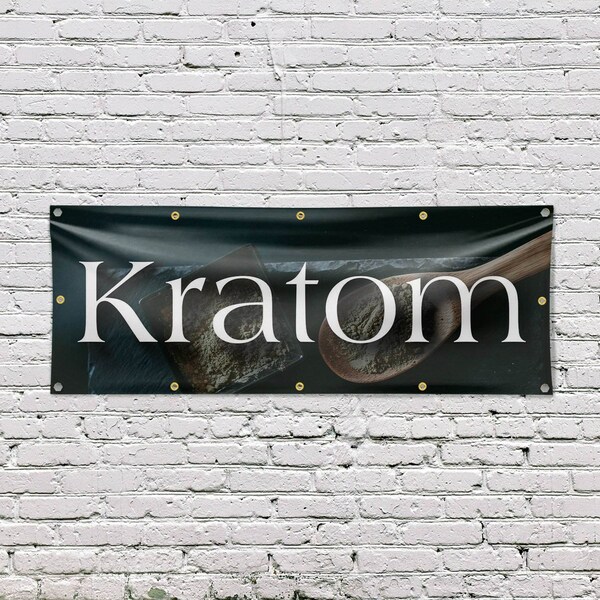 Signmission Kratom, 48 Inch x 120 Inch, Vinyl Banner - B-120-30719