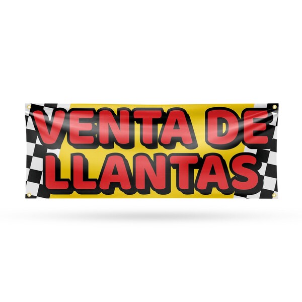 Signmission Venta de Llantas, 18 Inch x 48 Inch, Vinyl Banner - B-30914