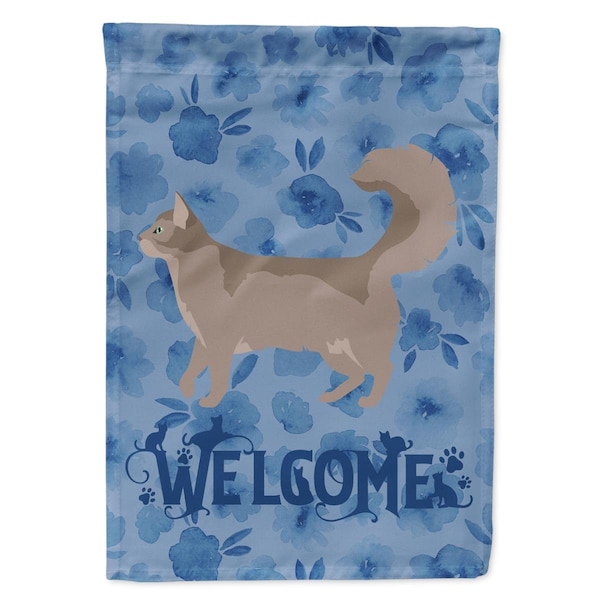 Carolines Treasures 28 x 0.01 x 40 in. Somali No.2 Cat Welcome Flag Canvas House Size - CK4989CHF