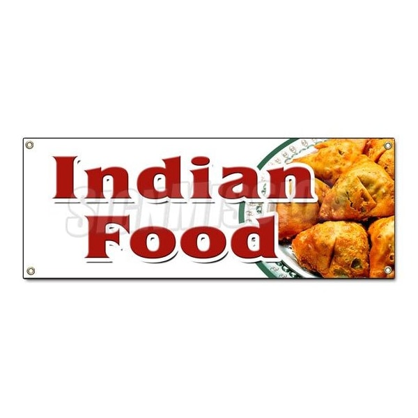 Signmission INDIAN FOOD BANNER SIGN curries curry tandoori naan cuisine lassi vegan - B-INDIAN FOOD