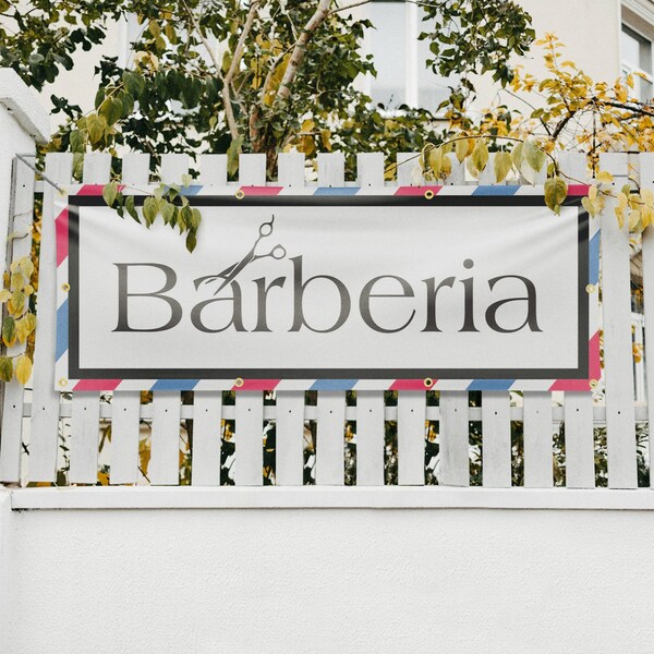 Signmission Barberia, 36 Inch x 96 Inch, Vinyl Banner - B-96-30482
